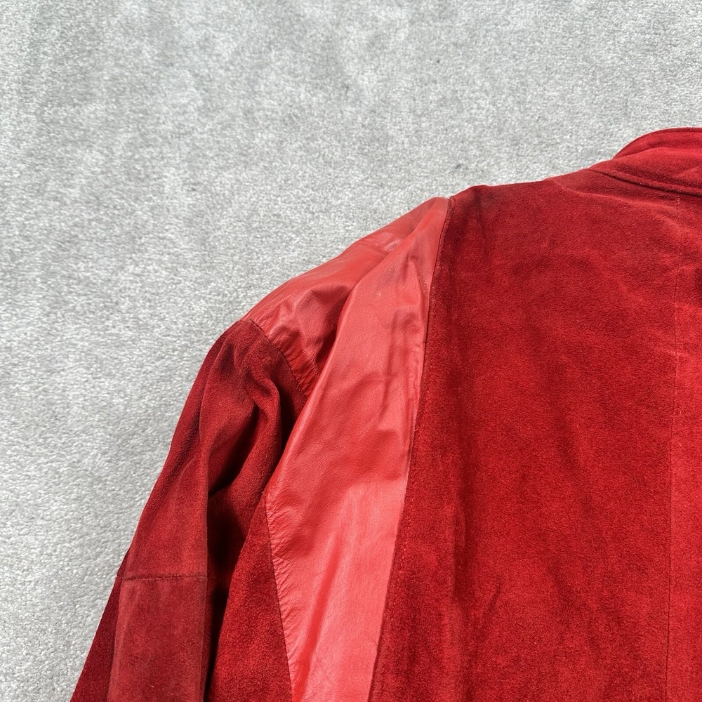 Comint Women's Red Leather Jacket Suede Size Medium Argentina - Picture 13 of 13